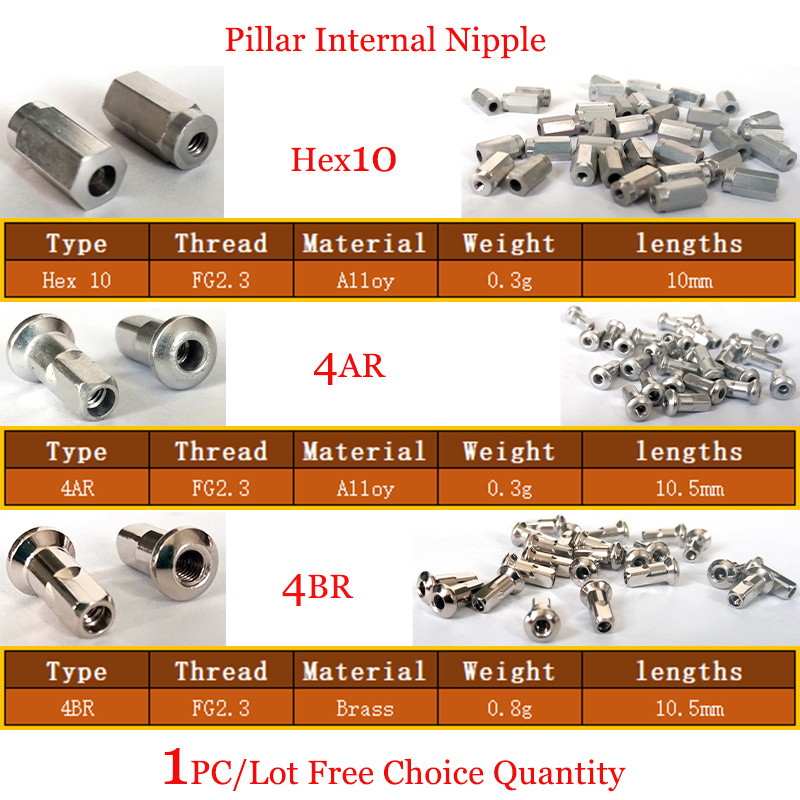 Spoke Nipple Brass - 1 unids/lote Pilar bicicleta interna radios