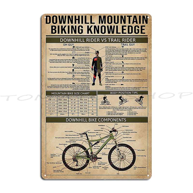 Mountain Biking Europe - Placa Metálica de Ciclismo de Montaña
